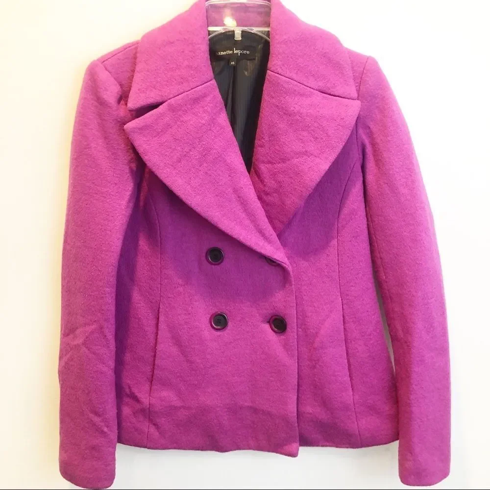 Nanette Lepore Boucle 100% Wool Peacoat XS